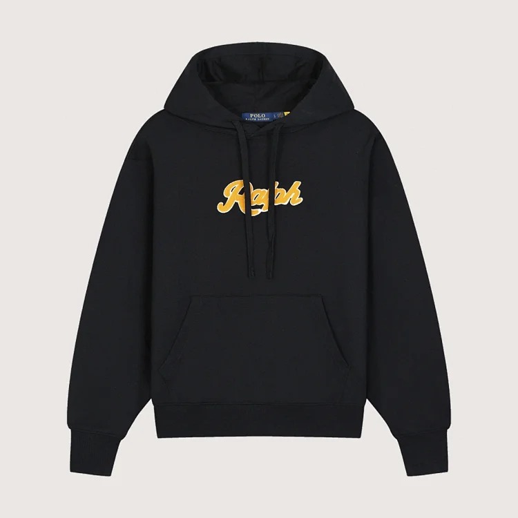 SS25 hooded slim fit letter print pullover long-sleeved sweatshirt for men