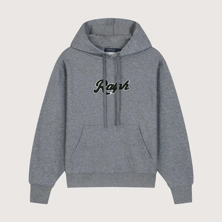 SS25 hooded slim fit letter print pullover long-sleeved sweatshirt for men