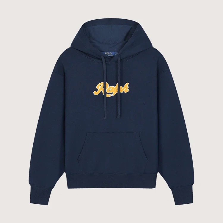 SS25 hooded slim fit letter print pullover long-sleeved sweatshirt for men
