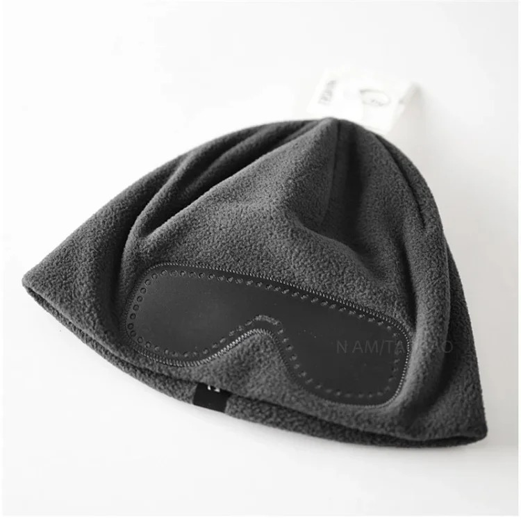 New autumn and winter outdoor warm polar fleece leather sunglasses pullover hat for men and women, simple, fashionable and trendy cold hat