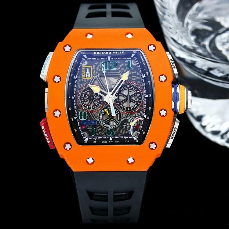 RM65-01 New Colors Vibrant Yellow Tiffany Blue New Craftsmanship Fashionable and More Avant-Garde Hollow Design Latest Special Edition Premium Men’s Watch