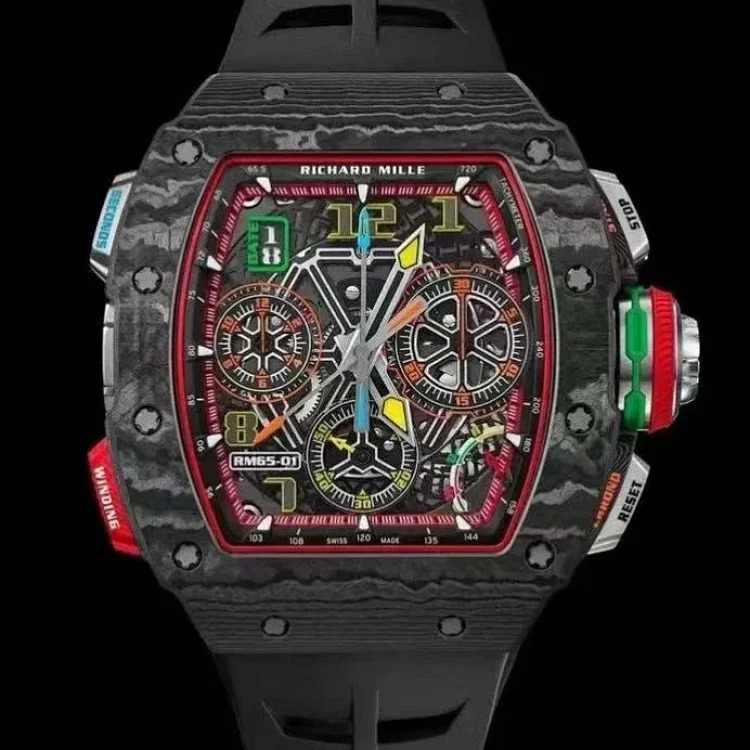 RM65-01 New Colors Vibrant Yellow Tiffany Blue New Craftsmanship Fashionable and More Avant-Garde Hollow Design Latest Special Edition Premium Men’s Watch