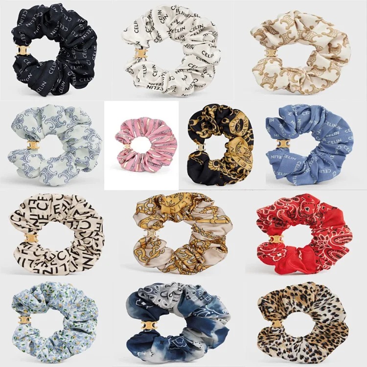 Celine Saijia celi Arc de Triomphe hair band, large intestine hair band, silk cotton hair band, Xiaohongshu recommends internet celebrity style