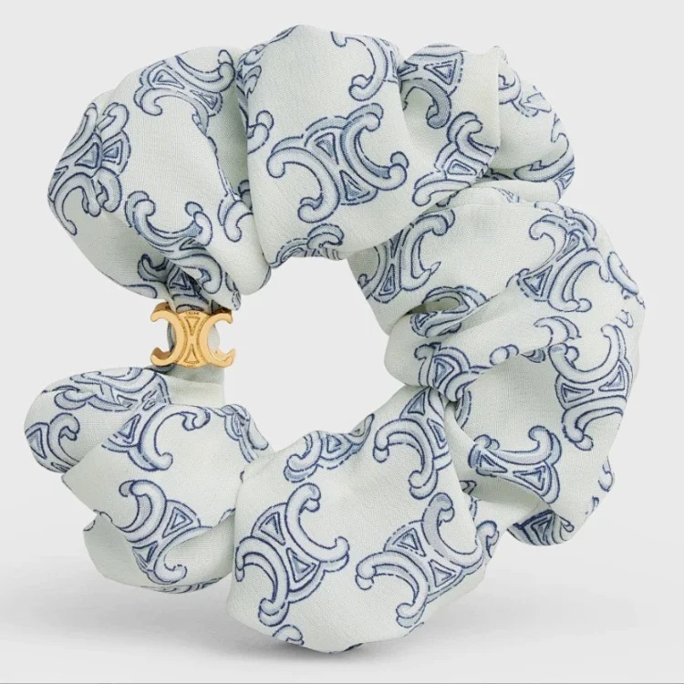 Celine Saijia celi Arc de Triomphe hair band, large intestine hair band, silk cotton hair band, Xiaohongshu recommends internet celebrity style image 5