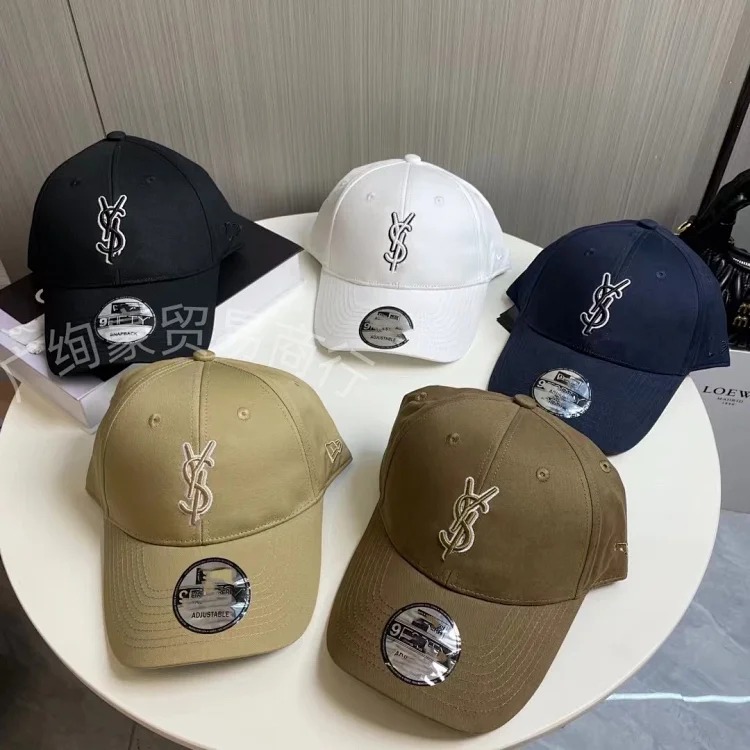 New Y family Yang Shulin baseball cap heavy craft embroidery Nazha same letter embroidered duck cap for men and women couples