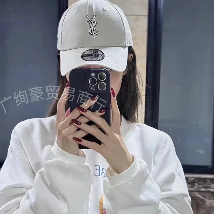 New Y family Yang Shulin baseball cap heavy craft embroidery Nazha same letter embroidered duck cap for men and women couples