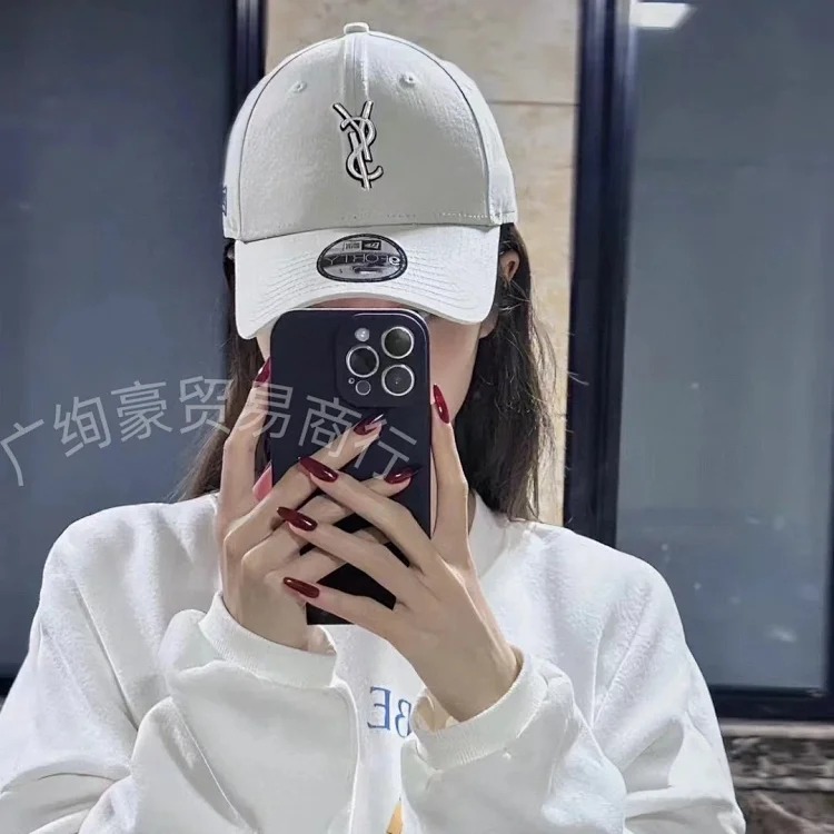 New Y family Yang Shulin baseball cap heavy craft embroidery Nazha same letter embroidered duck cap for men and women couples