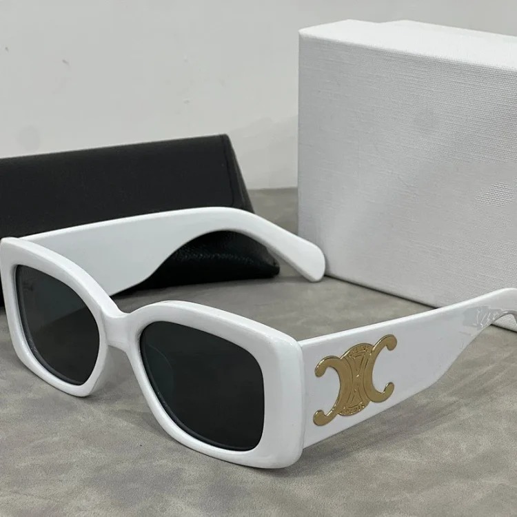 Square wide-legged sunglasses for women, retro sunglasses, fashionable and versatile glasses-CY