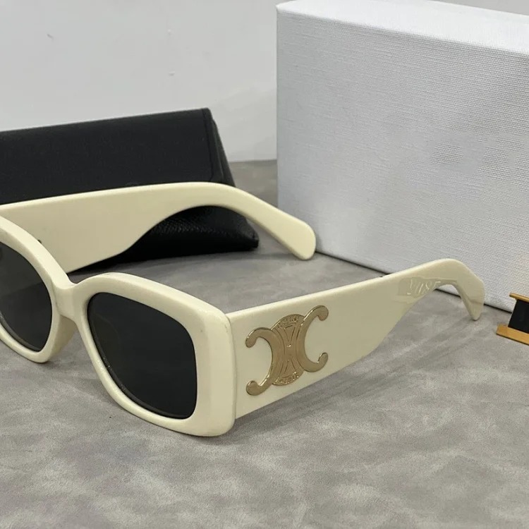 Square wide-legged sunglasses for women, retro sunglasses, fashionable and versatile glasses-CY