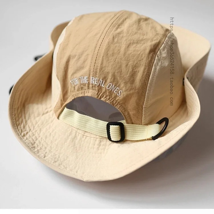 Mountaineering hat women's new summer retro color matching sun protection hat men's casual fishing jungle camping hat trendy