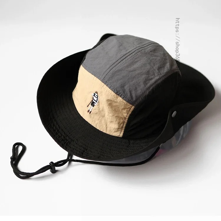 Mountaineering hat women's new summer retro color matching sun protection hat men's casual fishing jungle camping hat trendy