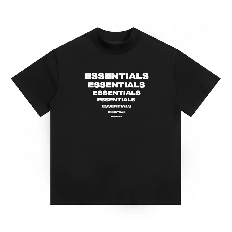ESSENTIALS FEAR OF GOD College style triangle gradient printed FOG pure cotton short-sleeved T-shirt