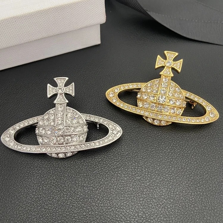 Xijia Brooch Super Sparkling Diamond Three-dimensional Saturn Brooch Planet Elements Versatile Accessories image 5