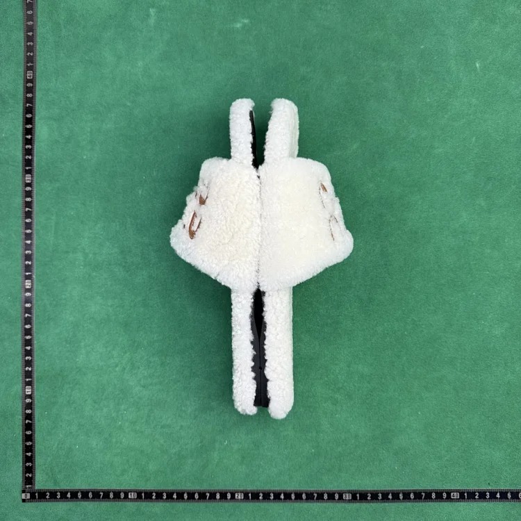 (Customized models ship in 3-7 days) TT2 shearling stitching detail flip-flops
