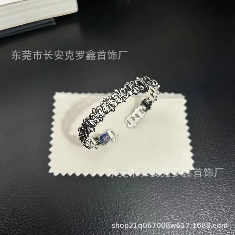 Cross opening retro bracelet skull bullet nail text sword bracelet for men and women couples image 4
