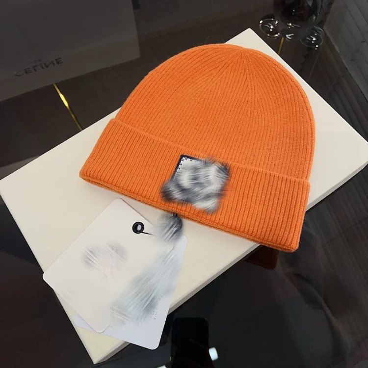 Warm color ins hat street personalized patch wool hat for men and women trendy couple autumn and winter warm knitted cold hat for women