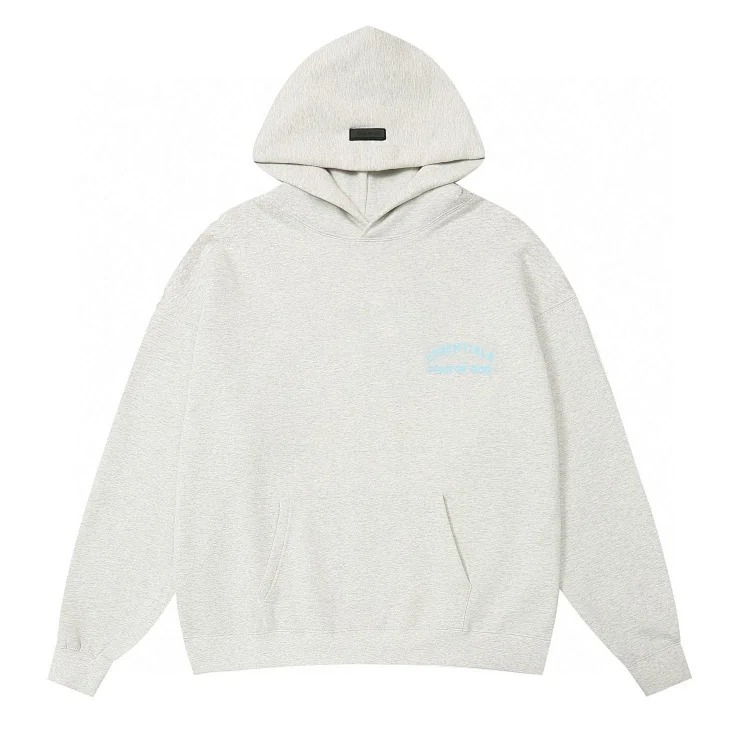 Fear of God ESSENTIALS fearofdog FOG small logo printed hooded sweatshirt on chest