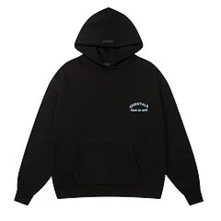 Fear of God ESSENTIALS fearofdog FOG small logo printed hooded sweatshirt on chest