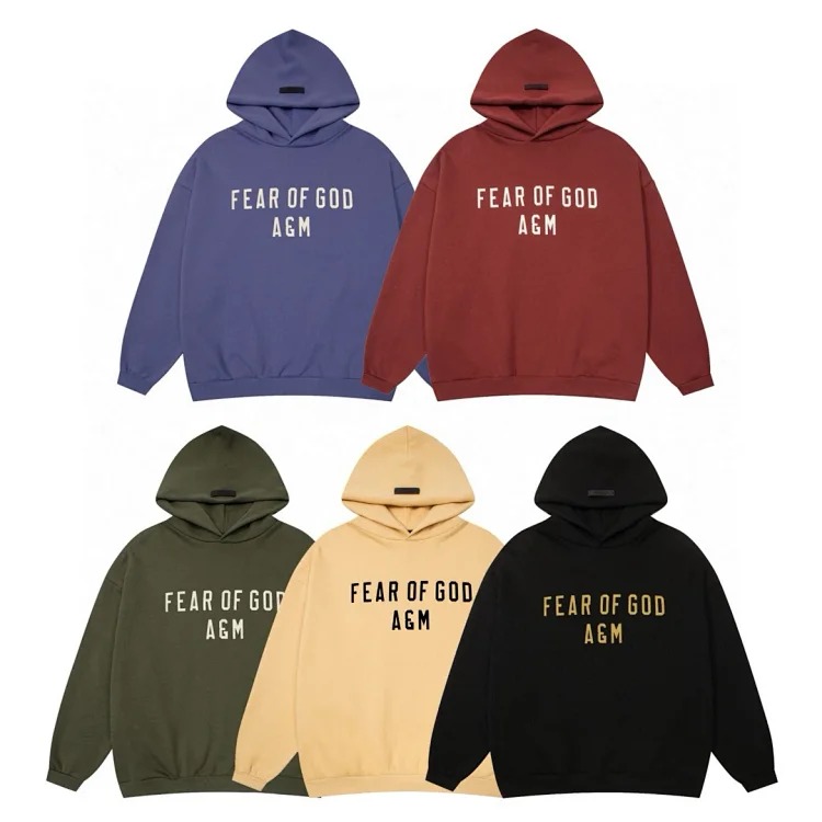 FEAR OF GOD fog hoodie printed letter sweatshirt