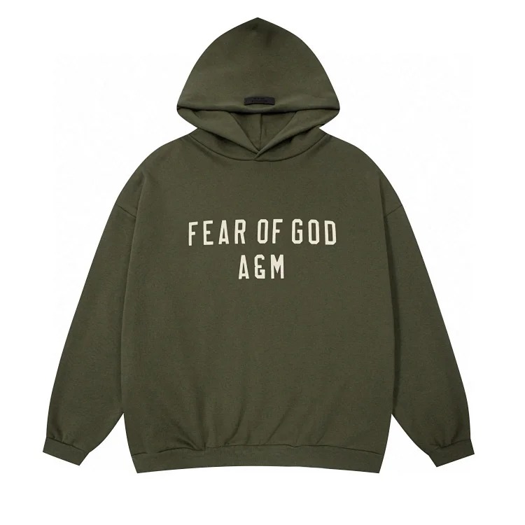 FEAR OF GOD fog hoodie printed letter sweatshirt