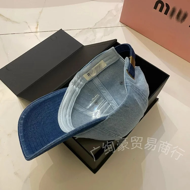 MIU Miaojia Cowboy Baseball Cap Xiaohongshu Same Fashion Versatile Casual Peaked Hat Men and Women Same Style Sun Hat