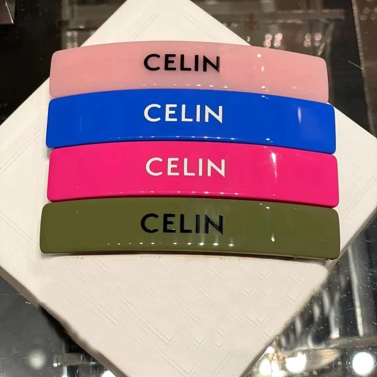 Celine French multi-color acrylic spring hairpin light luxury sweet cool Arc de Triomphe hairpin medieval cute internet celebrity female hairpin