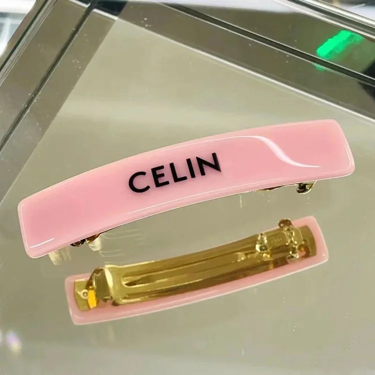 Celine French multi-color acrylic spring hairpin light luxury sweet cool Arc de Triomphe hairpin medieval cute internet celebrity female hairpin