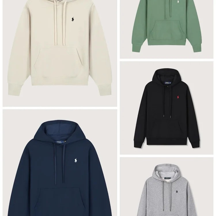 SS25 Logo embroidered cotton hooded long-sleeved sweatshirt for men