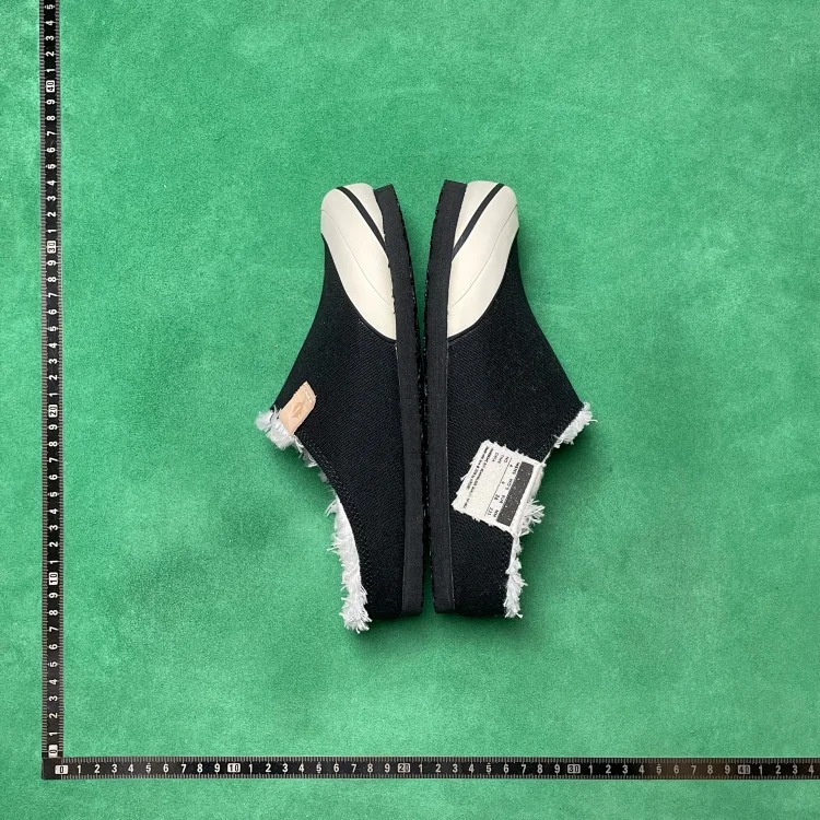 BD1 retro canvas mules, casual and comfortable toe-toe slippers