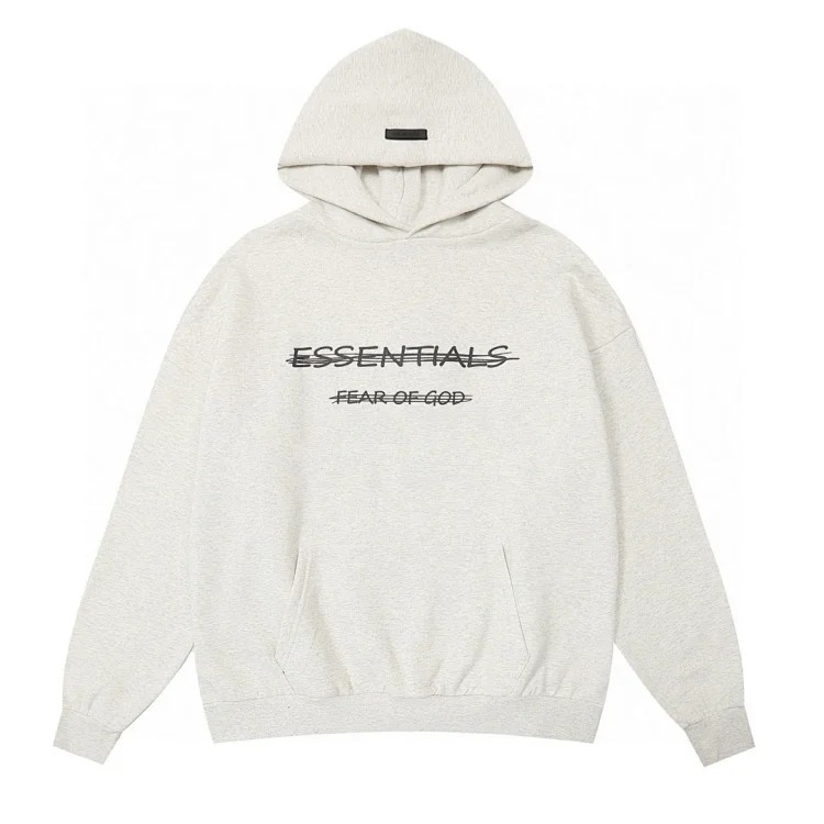 ESSENTIALS FEAR OF GOD graffiti line print hooded sweatshirt FOG hoodie image 2