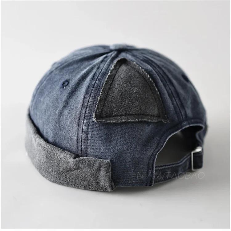 Adjustable triangular patch color matching landlord hat for men and women, fashionable street hip-hop yuppie melon skin hat