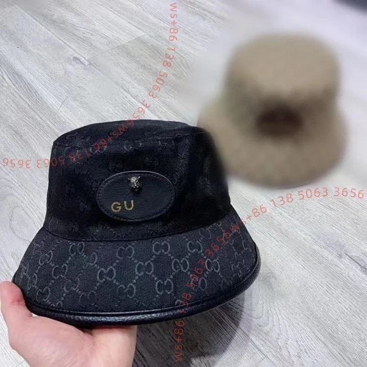 HX12-Classic letter bucket hat baseball cap image 4