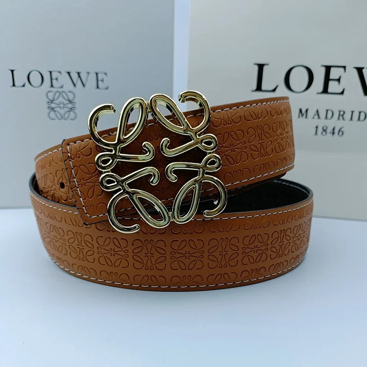 New Lowe Belt Fashionable Genuine Leather Double-Sided Simple
