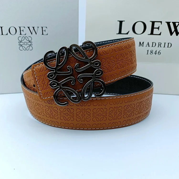 New Lowe Belt Fashionable Genuine Leather Double-Sided Simple