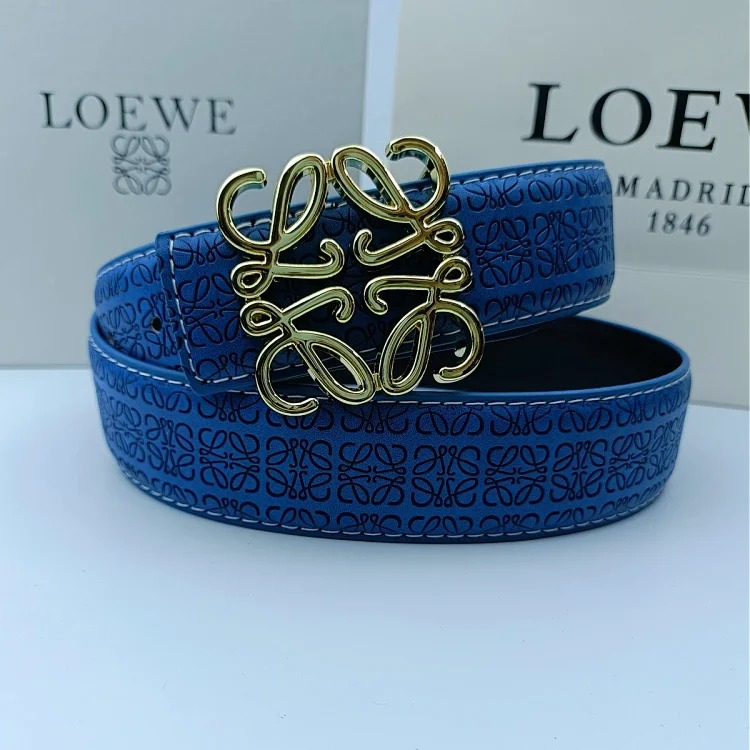 New Lowe Belt Fashionable Genuine Leather Double-Sided Simple