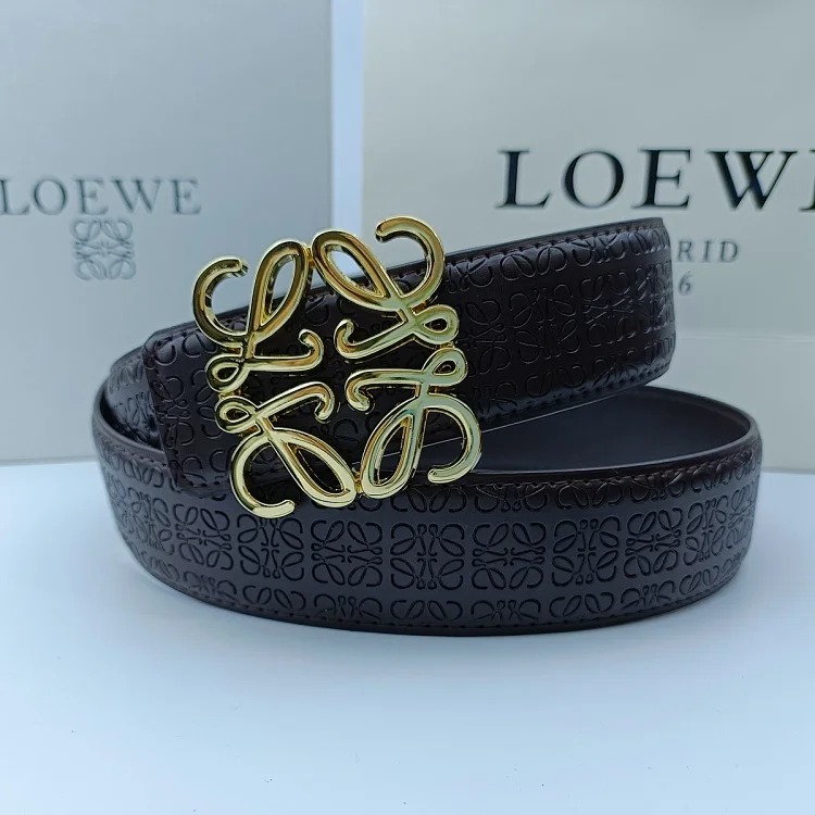 New Lowe Belt Fashionable Genuine Leather Double-Sided Simple