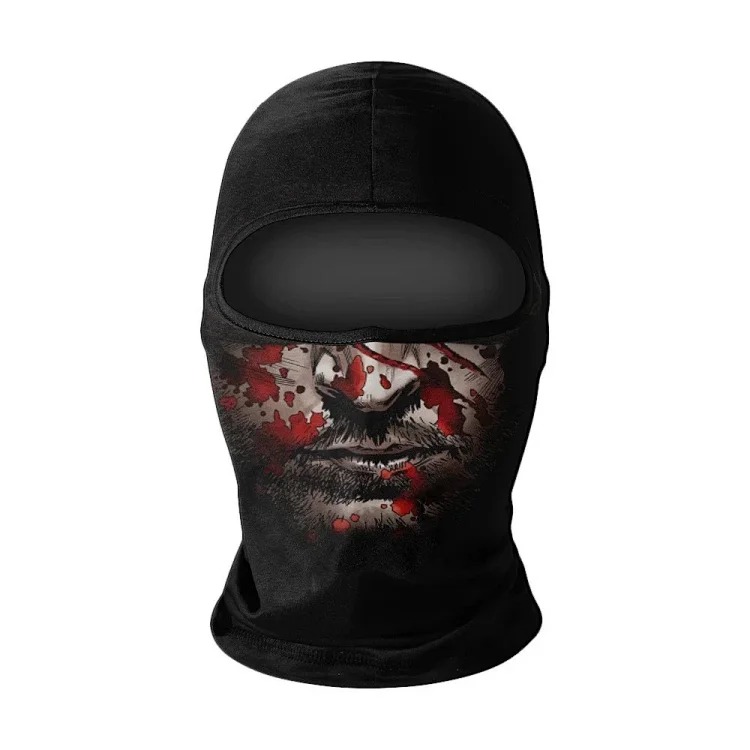 Headgear motorcycle sun protection motorcycle ice silk windproof skull mask for men and women breathable and sweat-wicking full face neck scarf hood