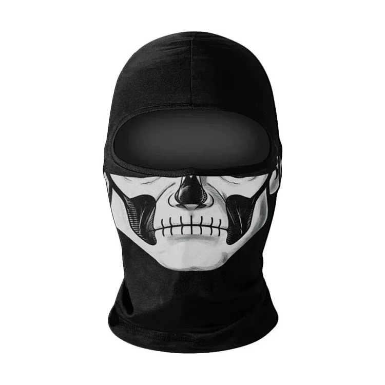 Headgear motorcycle sun protection motorcycle ice silk windproof skull mask for men and women breathable and sweat-wicking full face neck scarf hood
