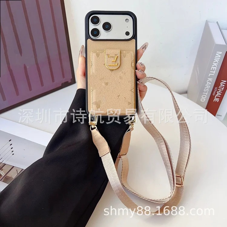 Apple High-end simple trendy brand lanyard mobile phone case suitable for ihone17promax cross-border exclusive i Phone 16 protective case(pic2) Apple High-end simple trendy brand lanyard mobile phone case suitable for ihone17promax cross-border exclusive i Phone 16 protective case