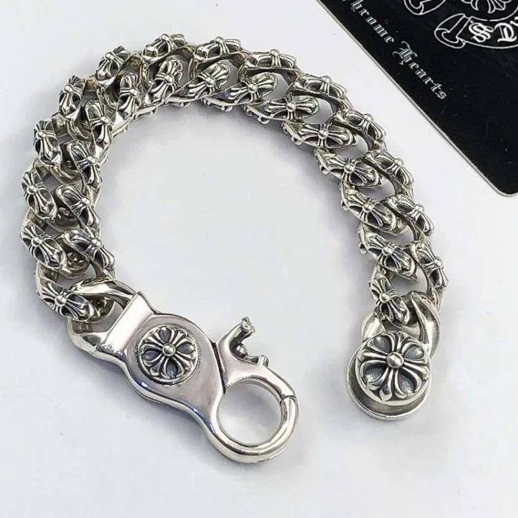 Crowe retro thick letter bracelet dice scout flower cross flower ball full flower gold bracelet