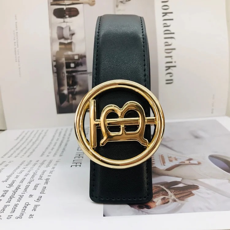 Br classic men's and women's belt double-sided embossed