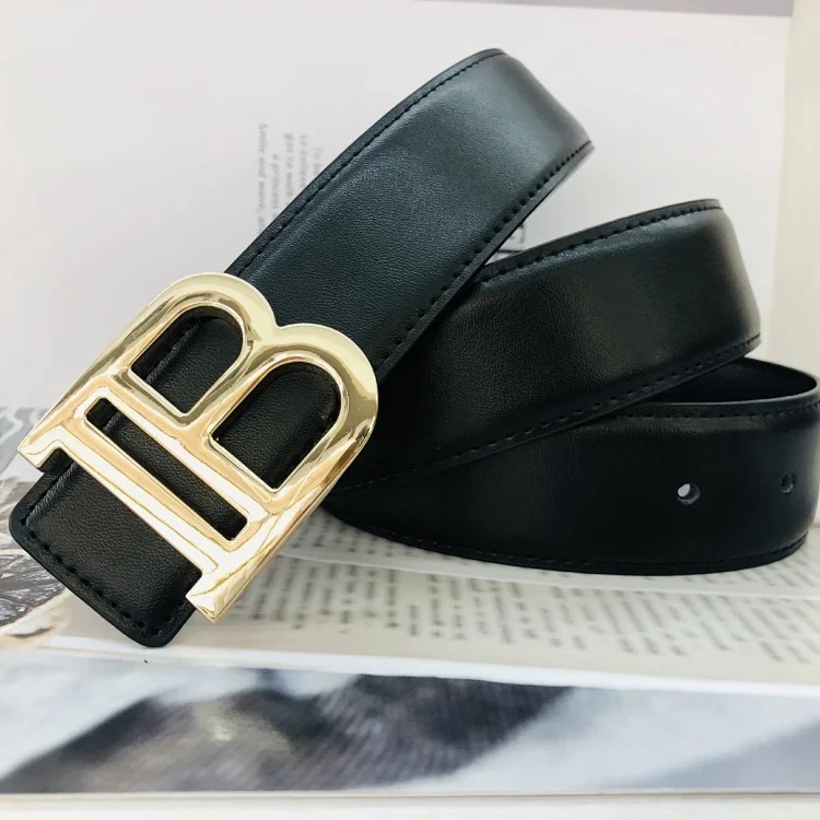 Br classic men's and women's belt double-sided embossed