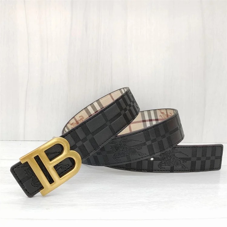 Br classic men's and women's belt double-sided embossed