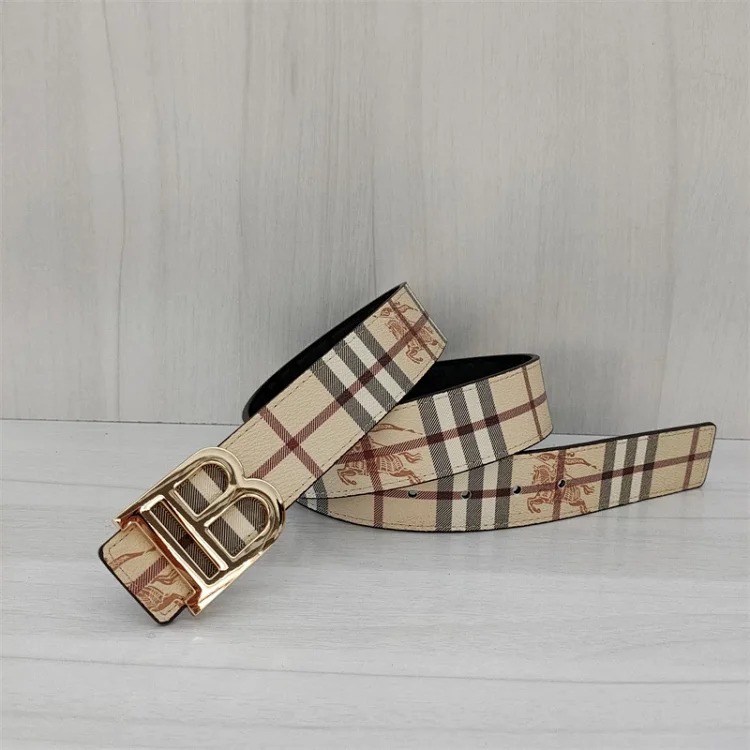 Br classic men's and women's belt double-sided embossed