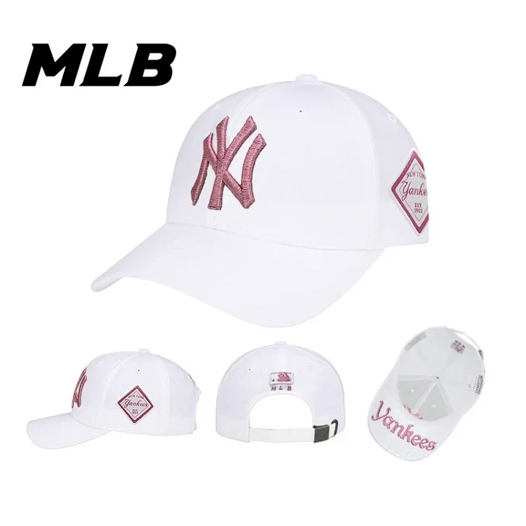 Mlb hat men and women 2026 new ny hard top baseball cap big head circumference sun hat la peaked cap large brim