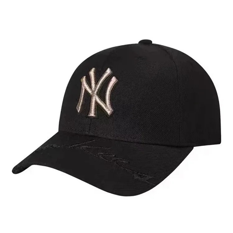 Mlb hat men and women 2026 new ny hard top baseball cap big head circumference sun hat la peaked cap large brim