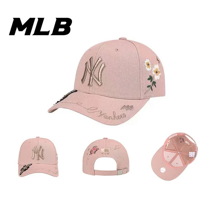 Mlb hat men and women 2026 new ny hard top baseball cap big head circumference sun hat la peaked cap large brim