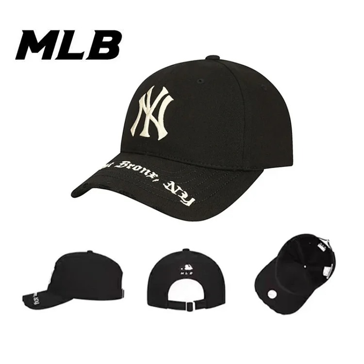 Mlb hat men and women 2026 new ny hard top baseball cap big head circumference sun hat la peaked cap large brim