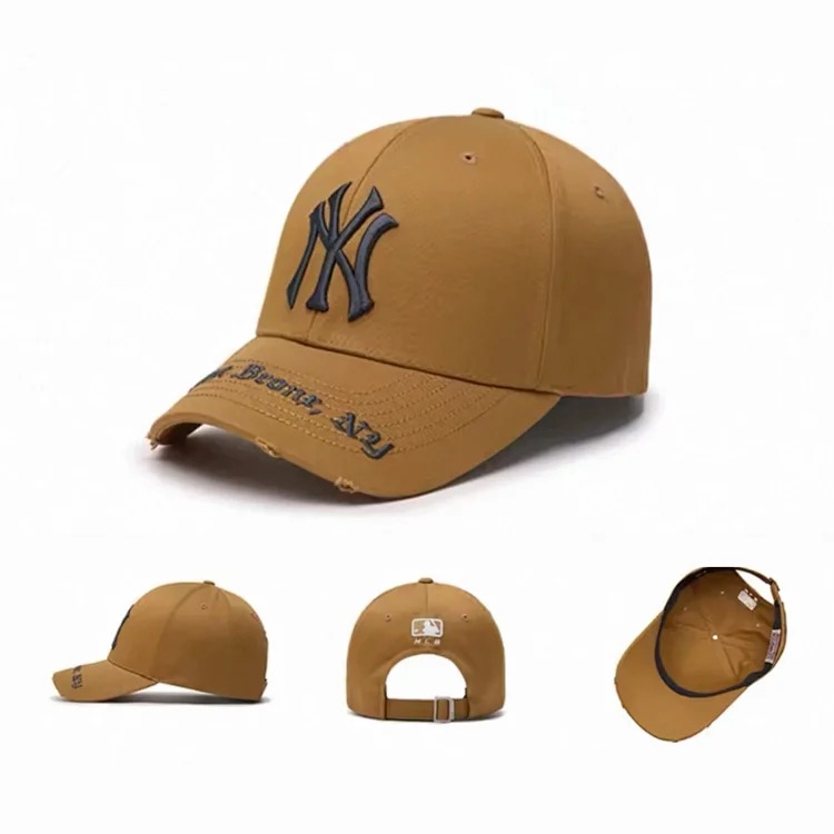 Mlb hat men and women 2026 new ny hard top baseball cap big head circumference sun hat la peaked cap large brim