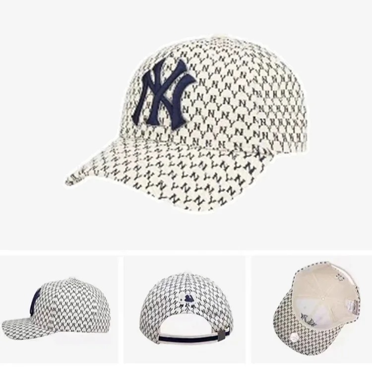 Mlb hat men and women 2026 new ny hard top baseball cap big head circumference sun hat la peaked cap large brim
